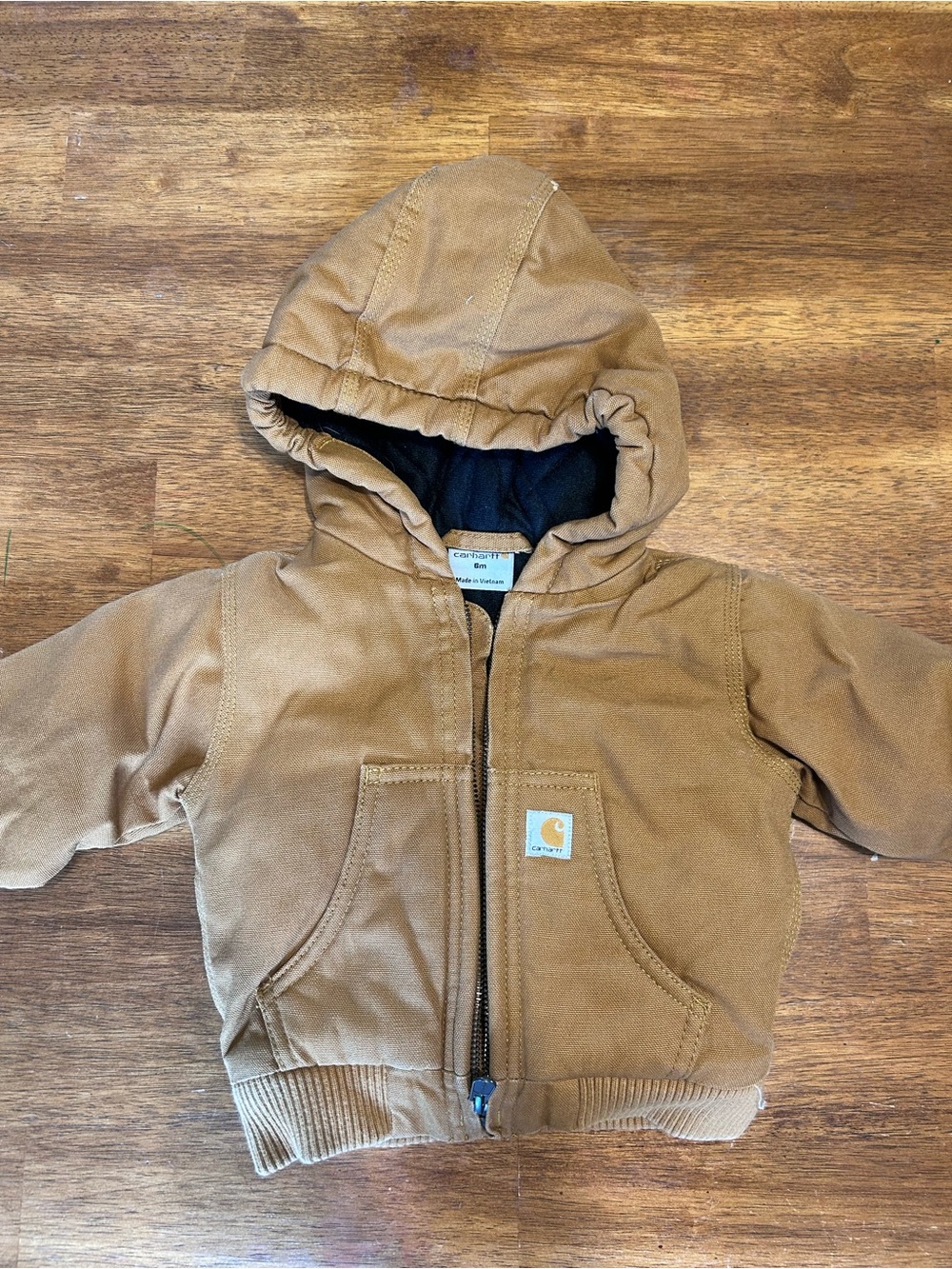 Carhartt Toddler Brown Hooded Work Jacket 6 month